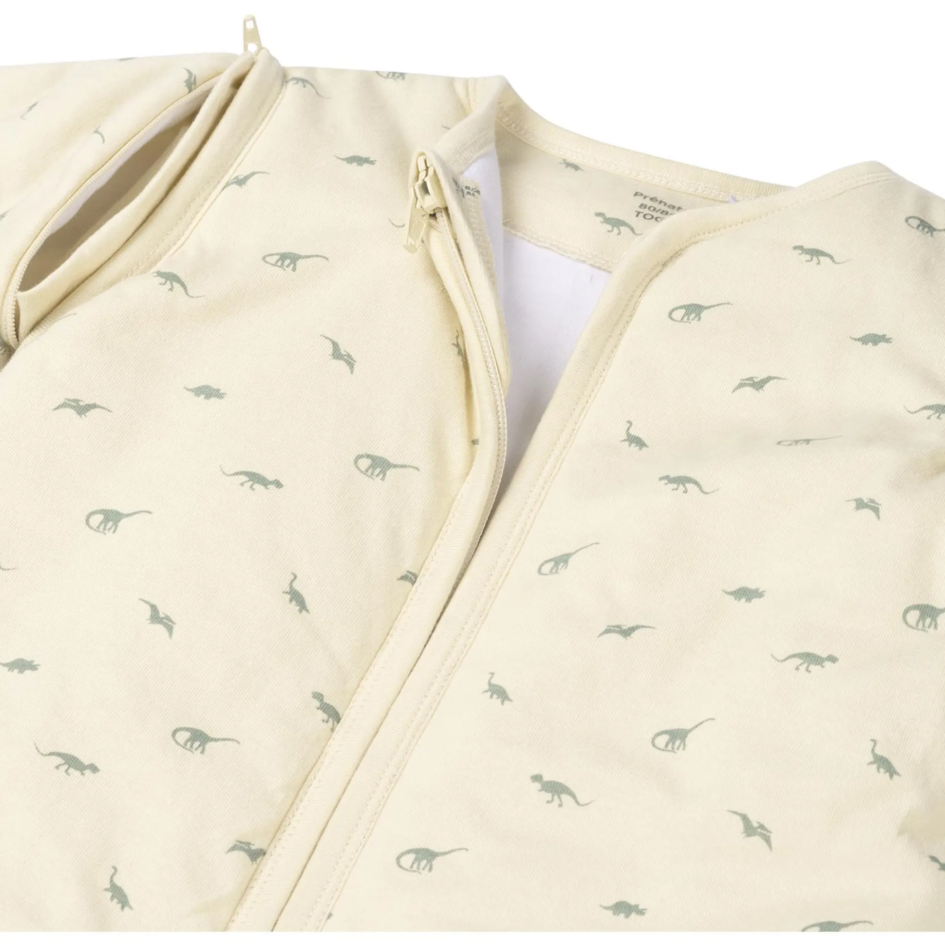 Prénatal slaapzak kleine dino beige