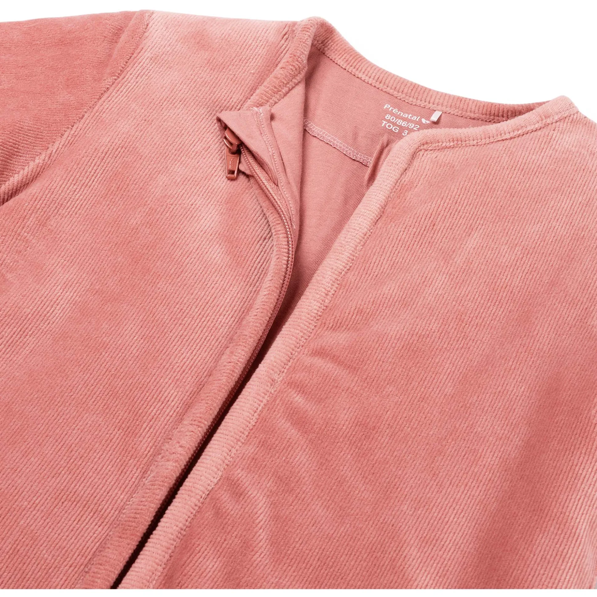 Prénatal slaapzak rib velour roze