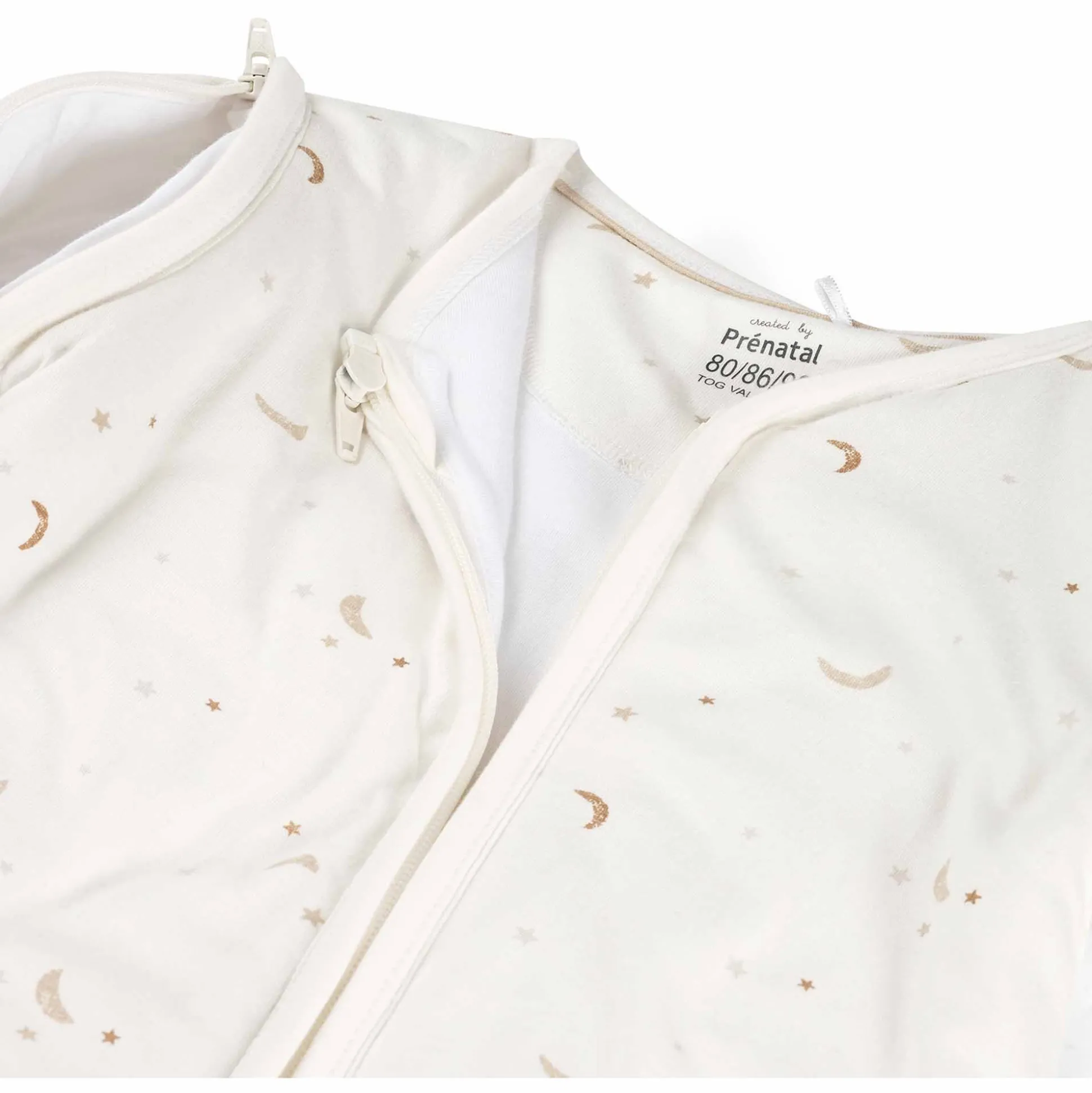 Prénatal slaapzak ster en maan wit