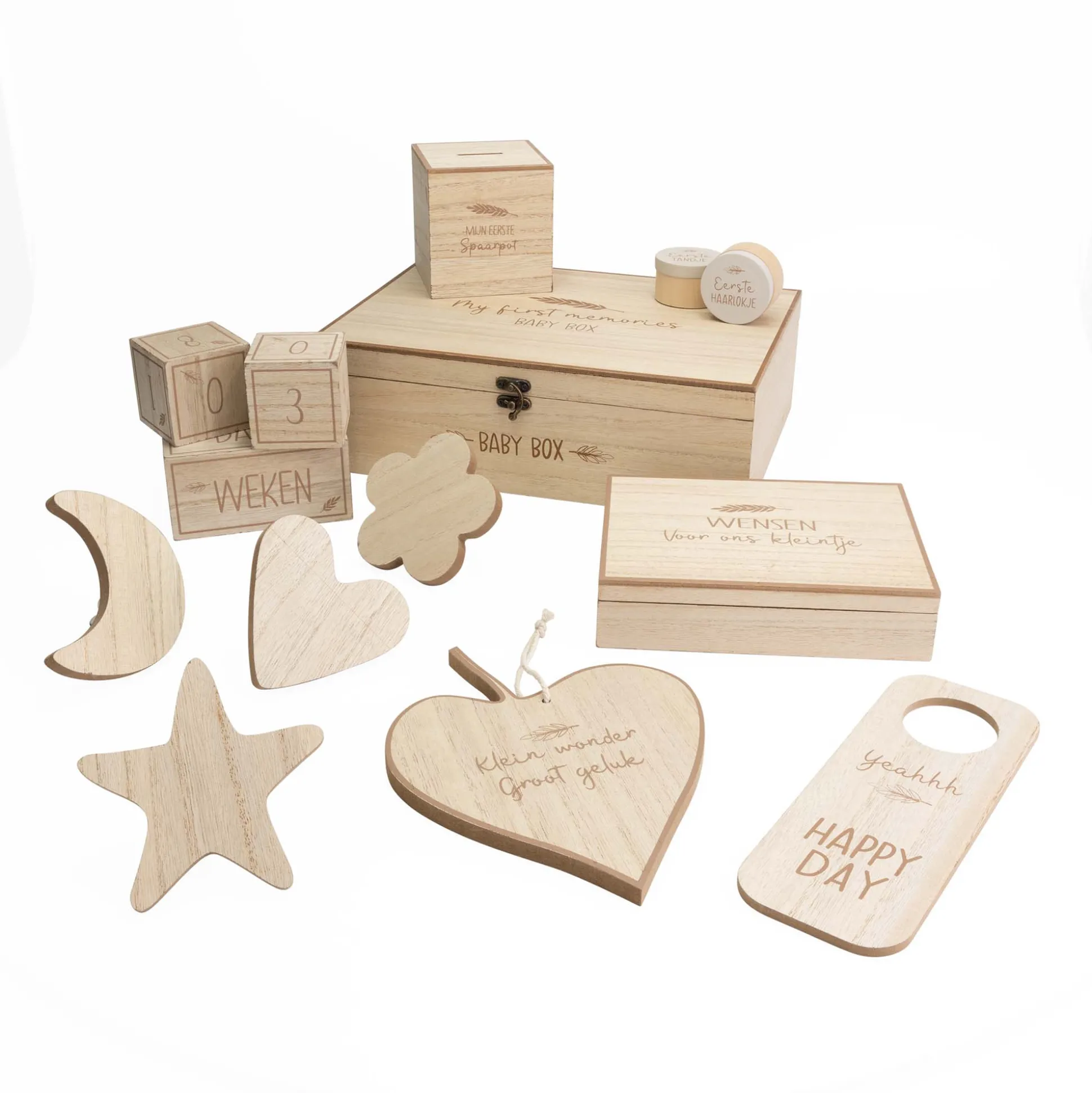Prénatal spaarpot hout Brown