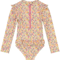 Prénatal UV zwempak bloemen lange mouwen all over print multi