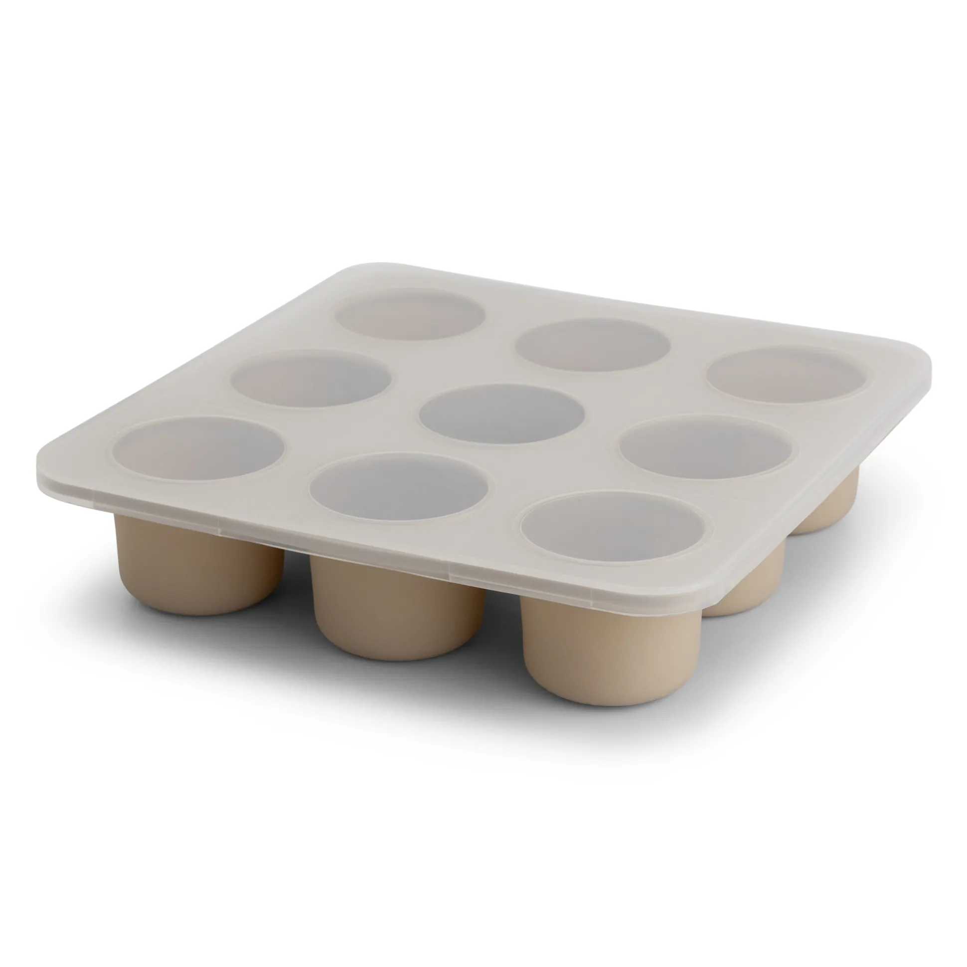 Prénatal voedingsbakjes siliconen 9 x 50ml beige