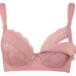 Prénatal voedingsbh effen roze