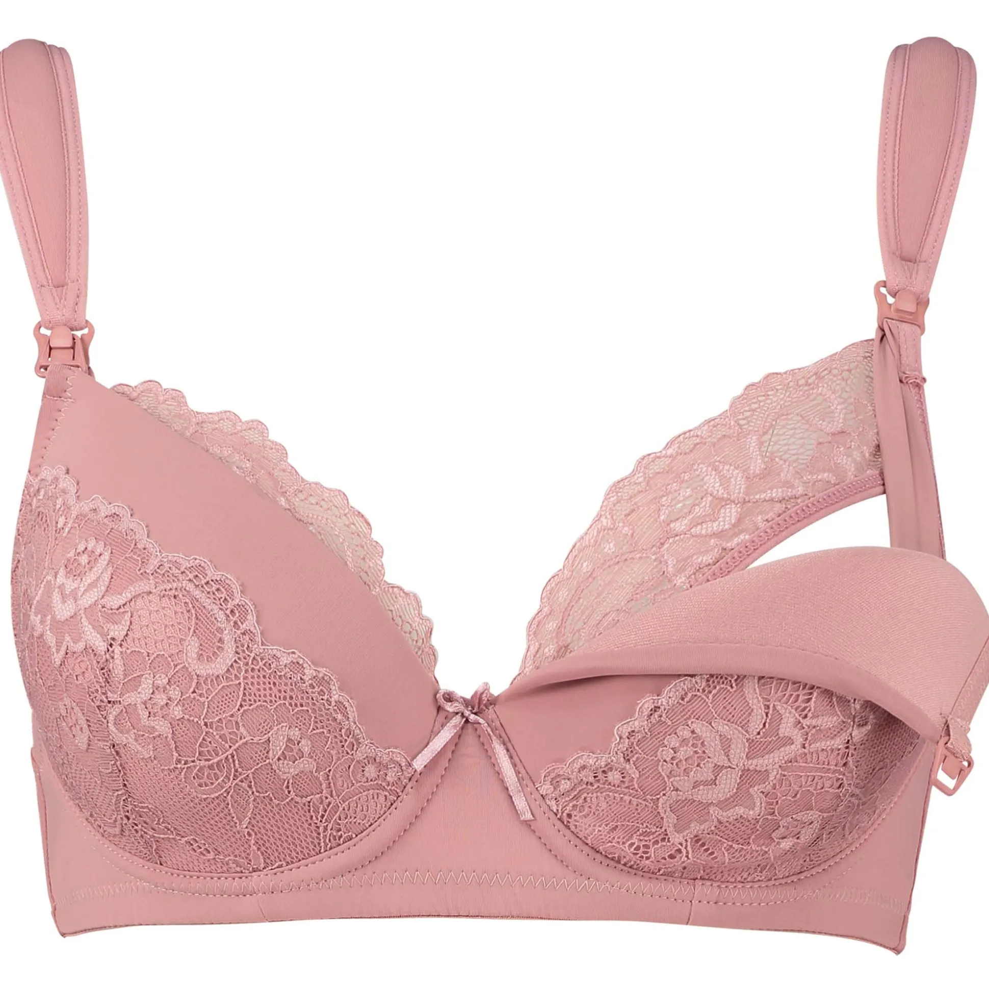 Prénatal voedingsbh effen roze