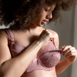 Prénatal voedingsbh effen roze