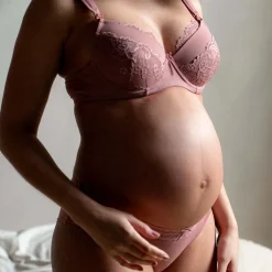 Prénatal voedingsbh effen roze