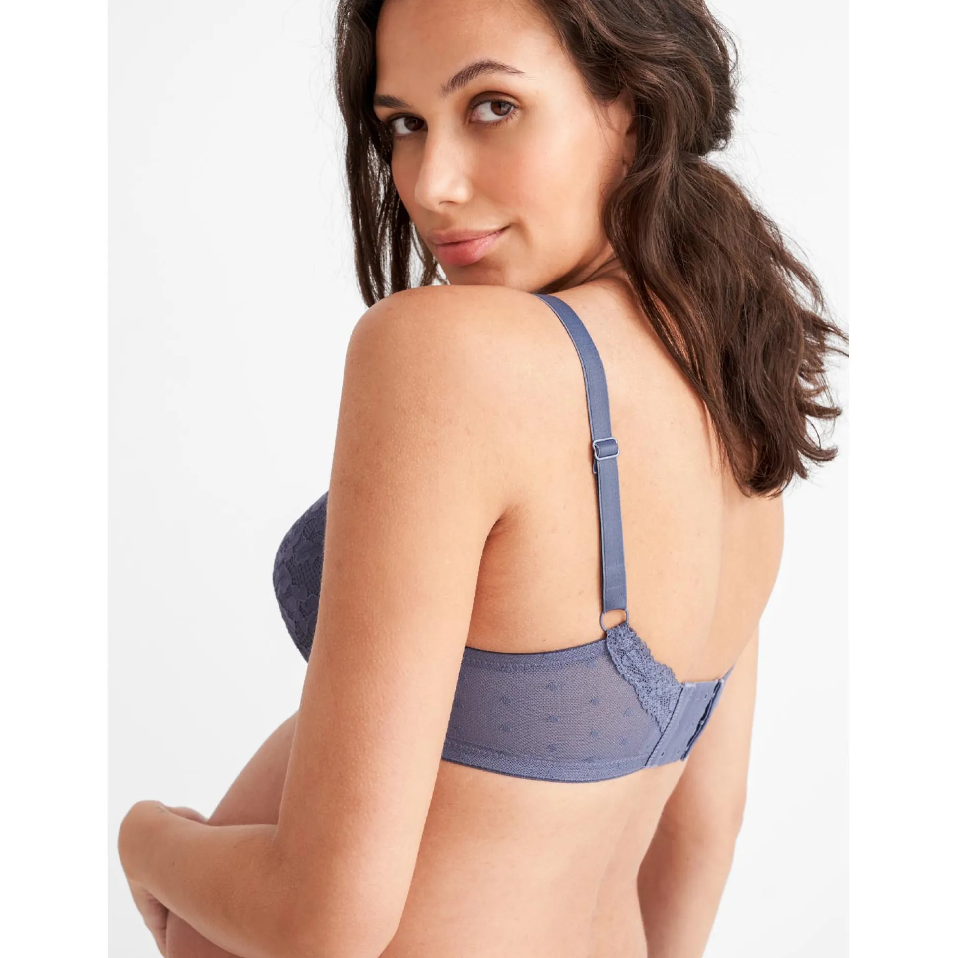 Prénatal voedingsbh effen blauw