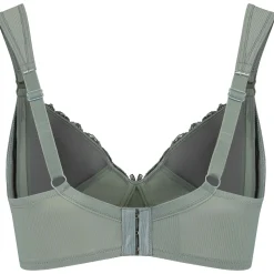 Prénatal voedingsbh rib  effen groen