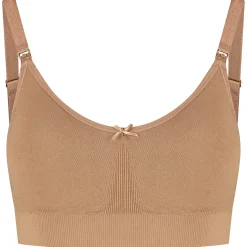 Prénatal voedingsbh voorgevormd  effen bruin