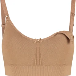 Prénatal voedingsbh voorgevormd  effen bruin