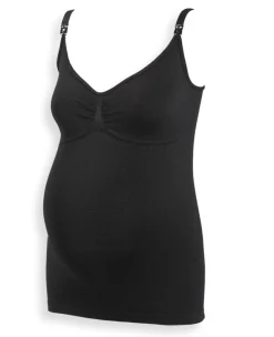 Prénatal voedingstop seamless spaghettibandjes zwart