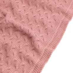 Prénatal wiegdeken kabel roze