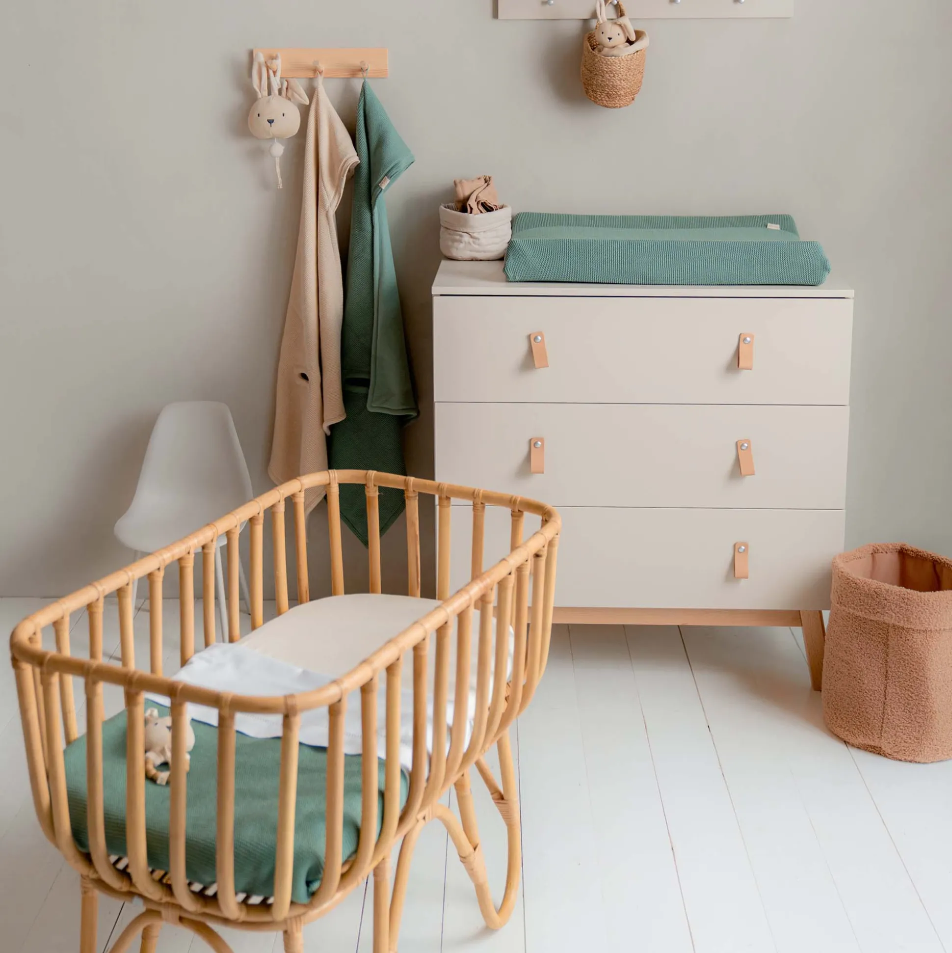 Prénatal wiegdeken Little Knits groen