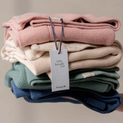 Prénatal wiegdeken Little Knits wit