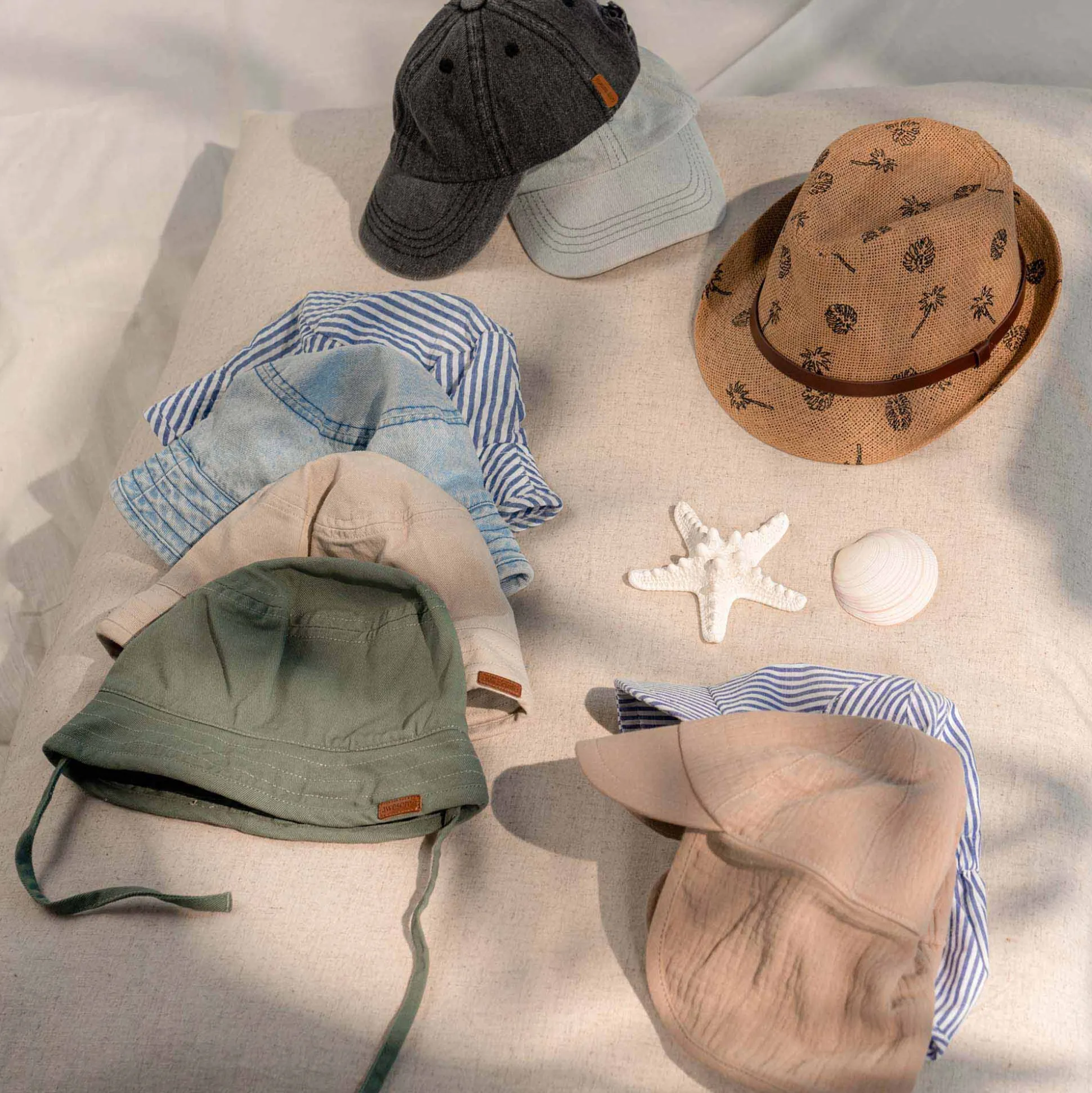 Prénatal zonnehoed groen