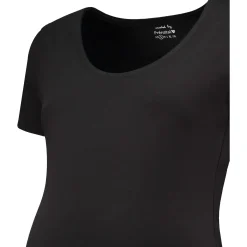 Prénatal zwangerschaps T-shirt korte mouwen effen zwart