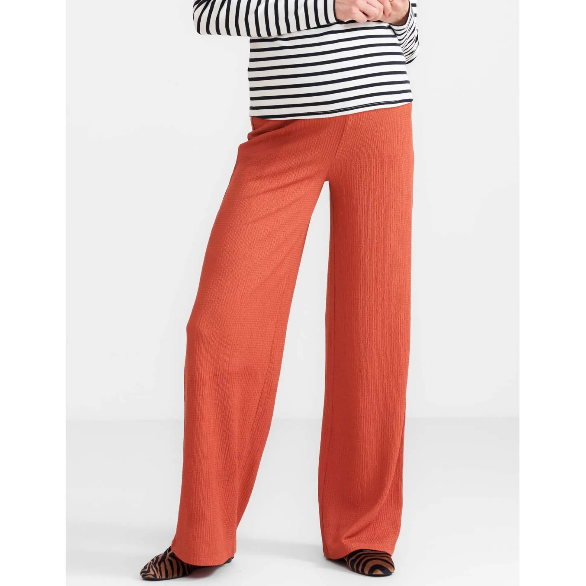 Prénatal zwangerschapsbroek lang effen oranje