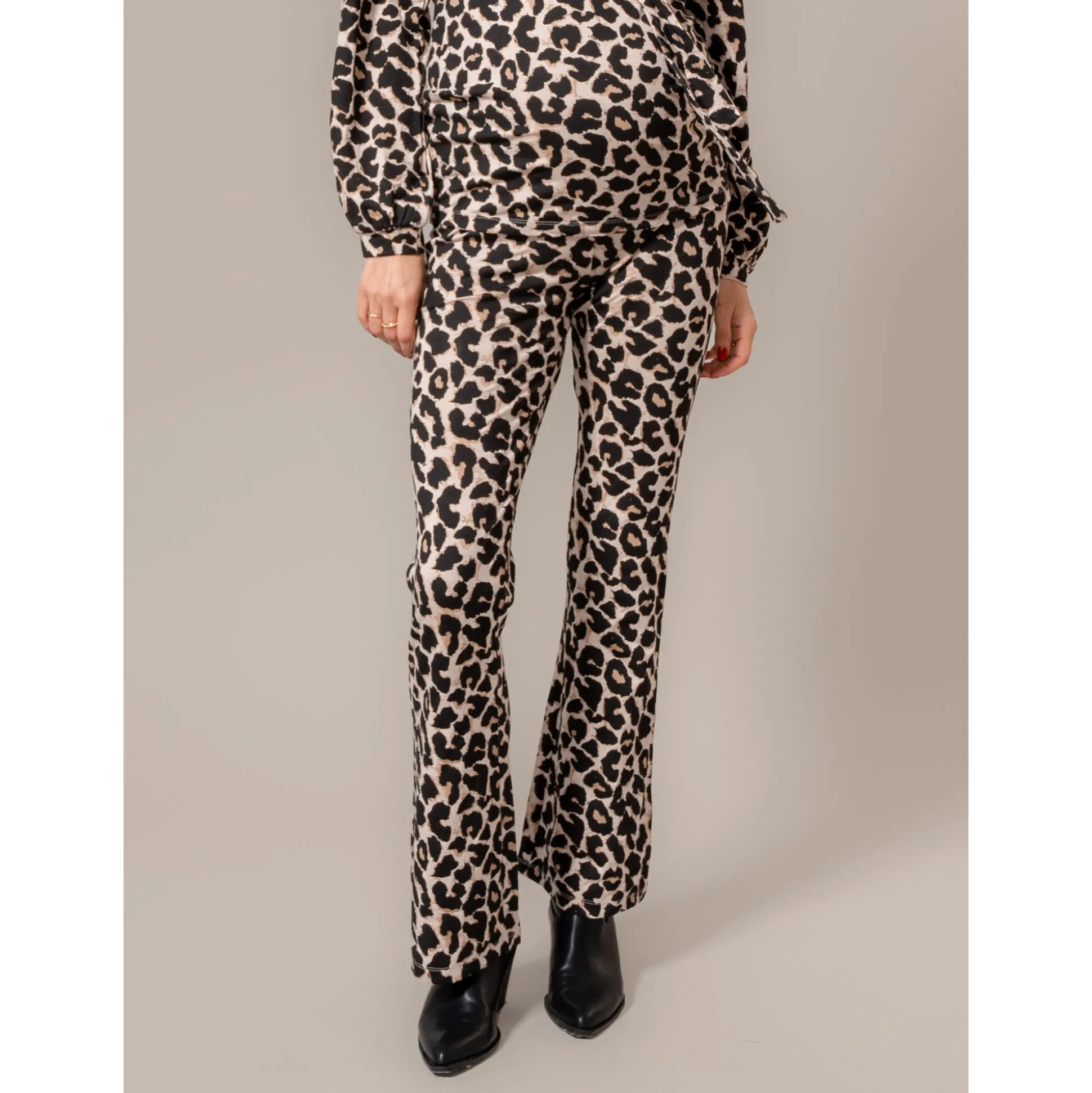 Prénatal zwangerschapsbroek lang all over print beige