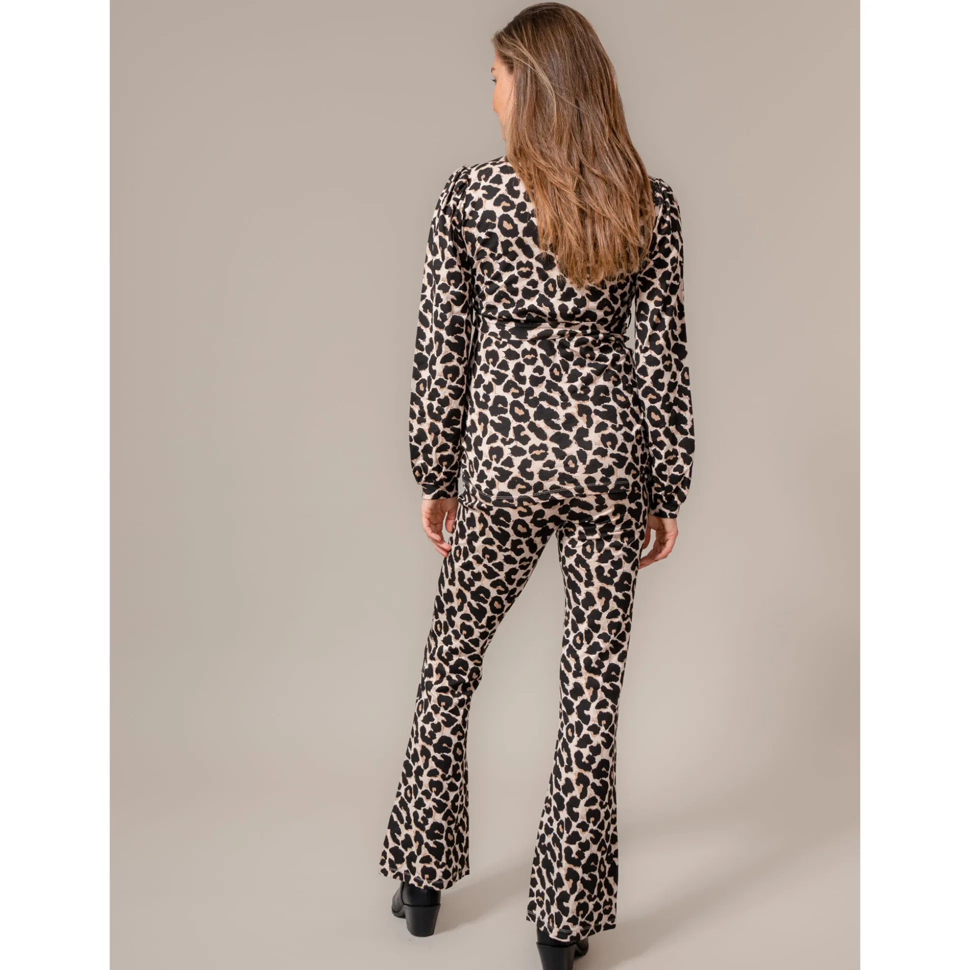 Prénatal zwangerschapsbroek lang all over print beige