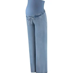Prénatal zwangerschapsbroek lang effen denim
