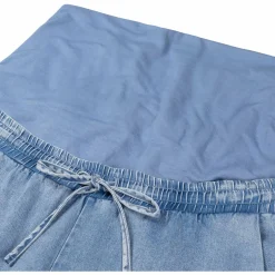 Prénatal zwangerschapsbroek lang effen denim