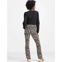 Prénatal zwangerschapsbroek lang panterprint beige