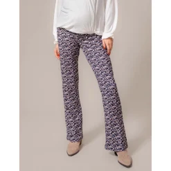 Prénatal zwangerschapsbroek lang all over print zwart