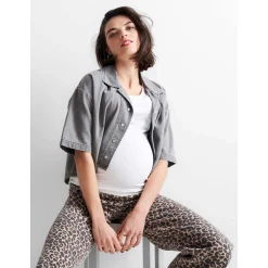 Prénatal zwangerschapsbroek lang panterprint beige