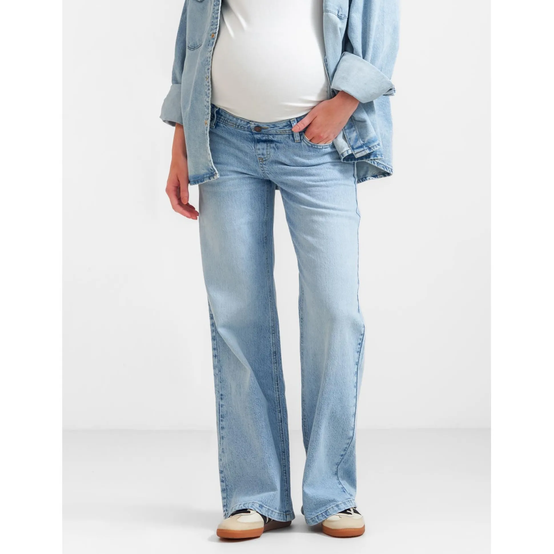 Prénatal zwangerschapsjeans lang effen denim