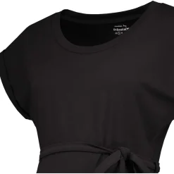 Prénatal zwangerschapsjurk korte mouwen effen zwart