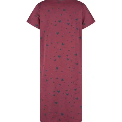 Prénatal zwangerschapsnachtjapon korte mouwen hartjes rood