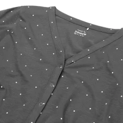 Prénatal zwangerschapsnachtjapon lange mouwen all over print grijs