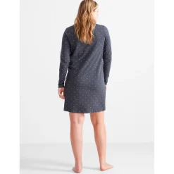 Prénatal zwangerschapspyjama lange mouwen all over print grijs