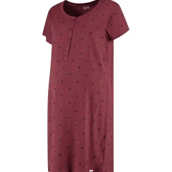 Prénatal zwangerschapspyjama korte mouwen all over print rood