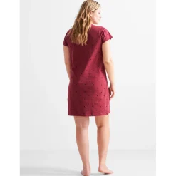 Prénatal zwangerschapspyjama korte mouwen all over print rood