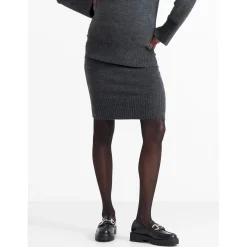 Prénatal zwangerschapsrok kort effen grijs