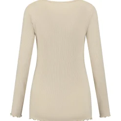 Prénatal zwangerschapsshirt lange mouwen effen beige