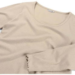Prénatal zwangerschapsshirt lange mouwen effen beige