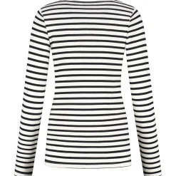 Prénatal zwangerschapsshirt lange mouwen strepen zwart