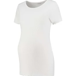 Prénatal zwangerschapsshirt korte mouwen effen beige