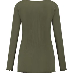 Prénatal zwangerschapsshirt lange mouwen effen groen