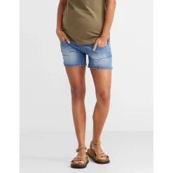 Prénatal zwangerschapsshort kort  blauw