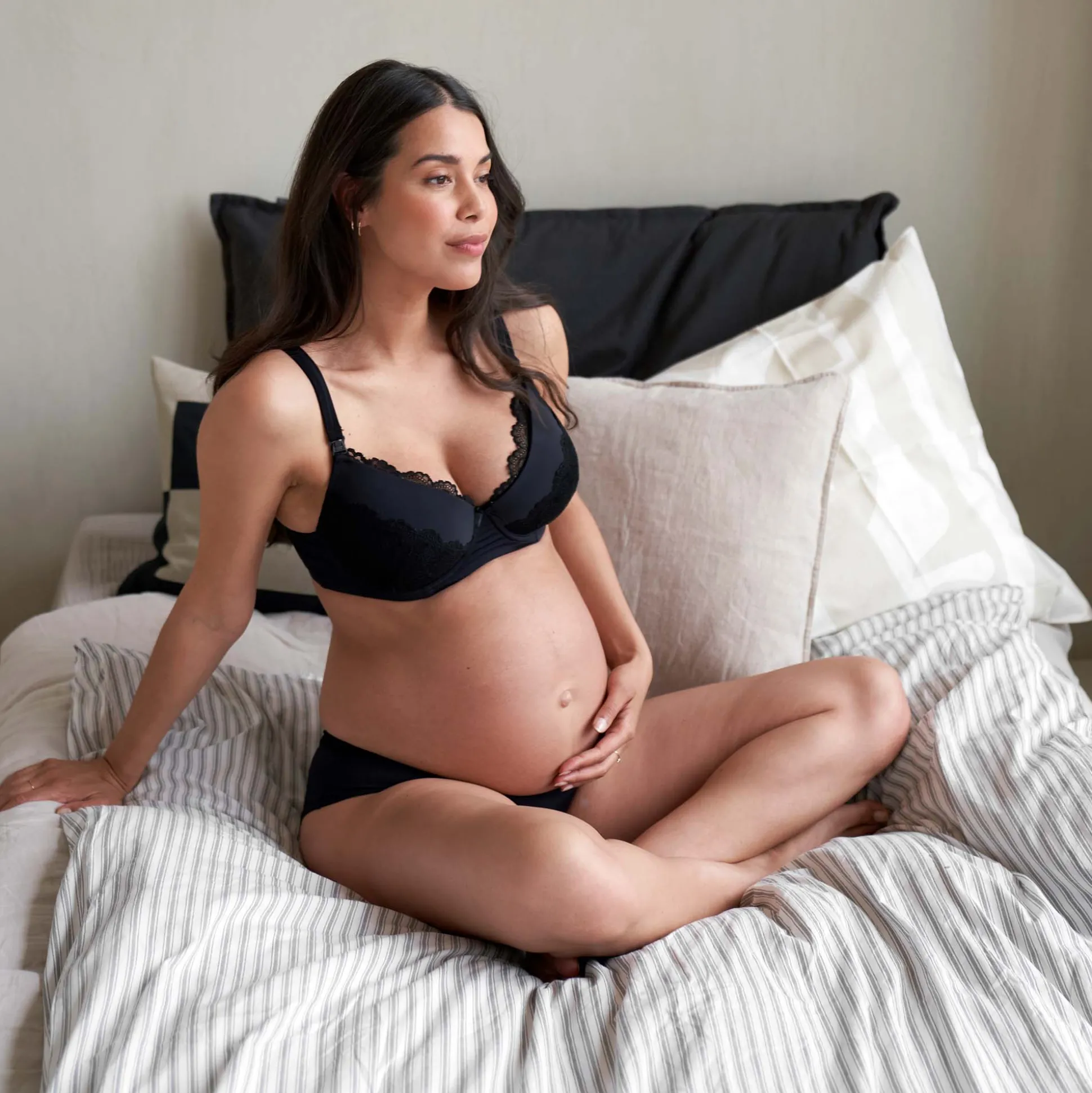 Prénatal zwangerschapsslip effen zwart