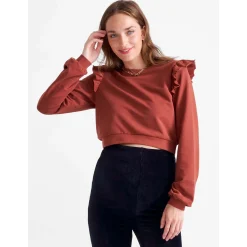 Prénatal zwangerschapssweater lange mouwen effen rood