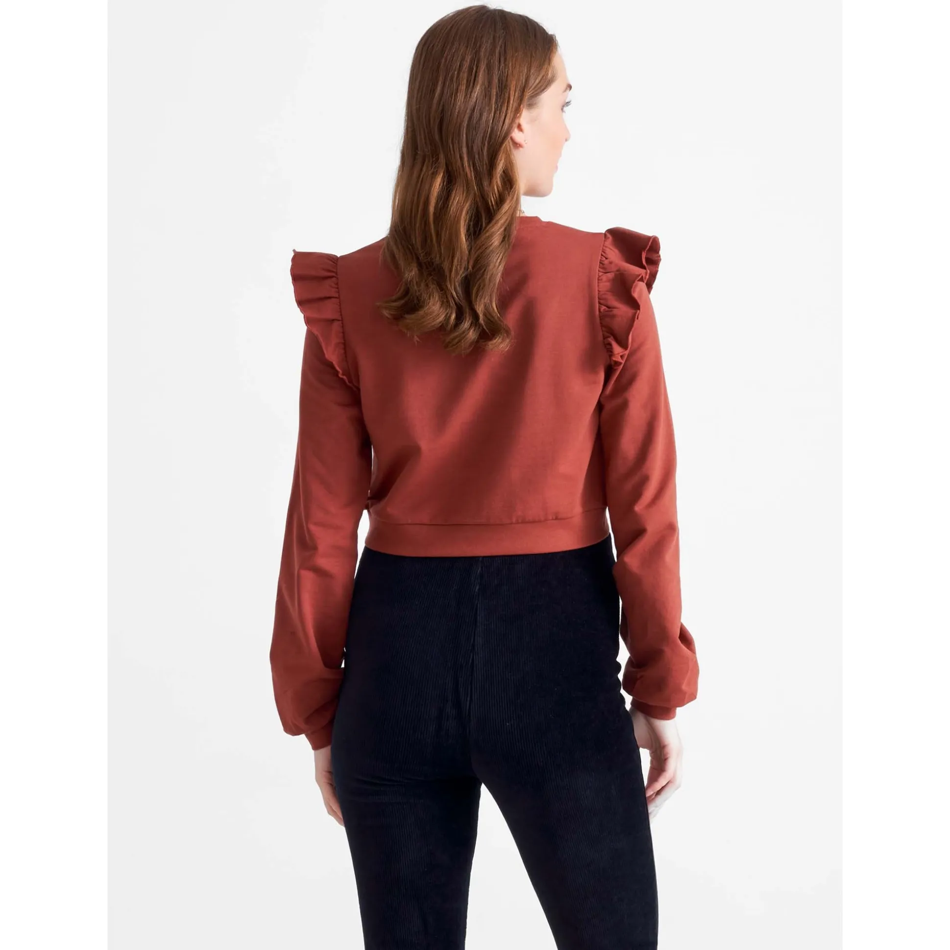 Prénatal zwangerschapssweater lange mouwen effen rood