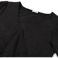 Prénatal zwangerschapstop lange mouwen effen zwart