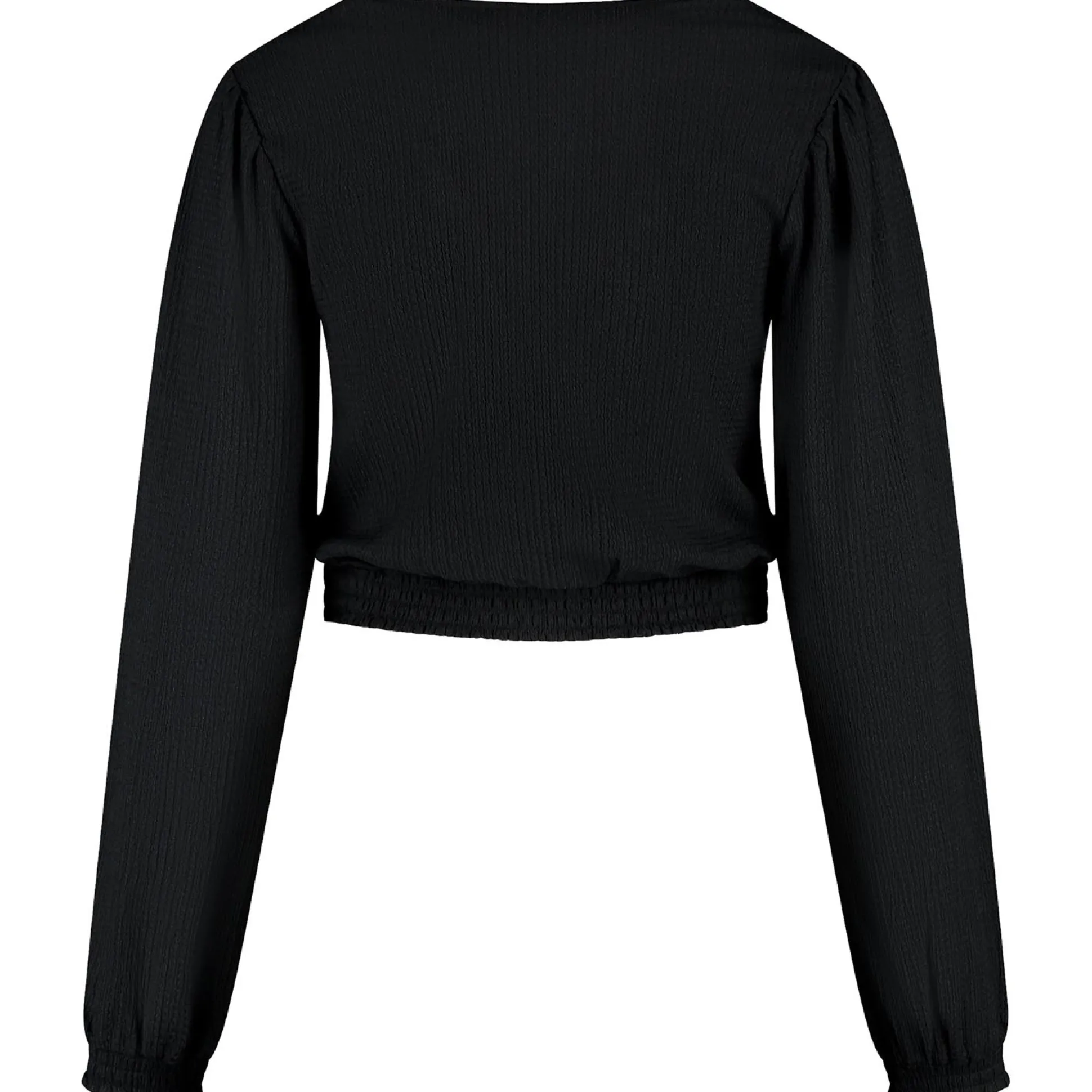 Prénatal zwangerschapstop lange mouwen effen zwart