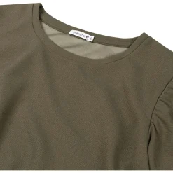 Prénatal zwangerschapstop korte mouwen effen groen