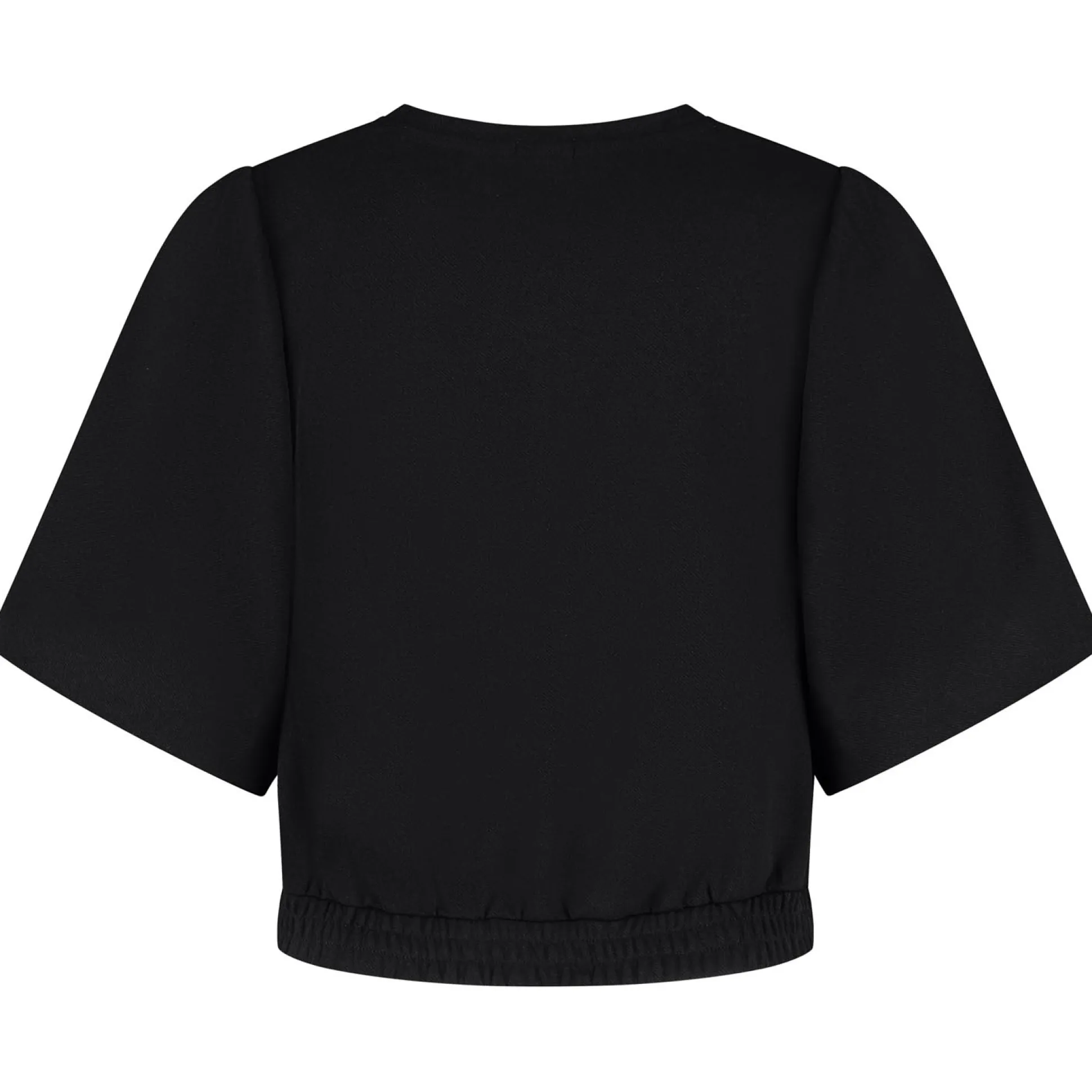 Prénatal zwangerschapstop korte mouwen effen zwart