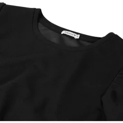 Prénatal zwangerschapstop korte mouwen effen zwart